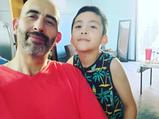 Father daily vlog blog selfie of me and my son on Labor day